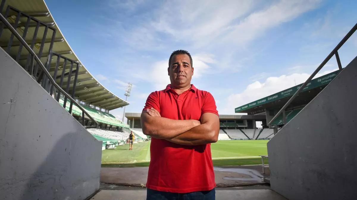 Germán Crespo, durante su etapa en el Córdoba CF, una mañana en El Arcángel.