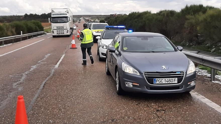 Accidente en la autovía, en Villalpando