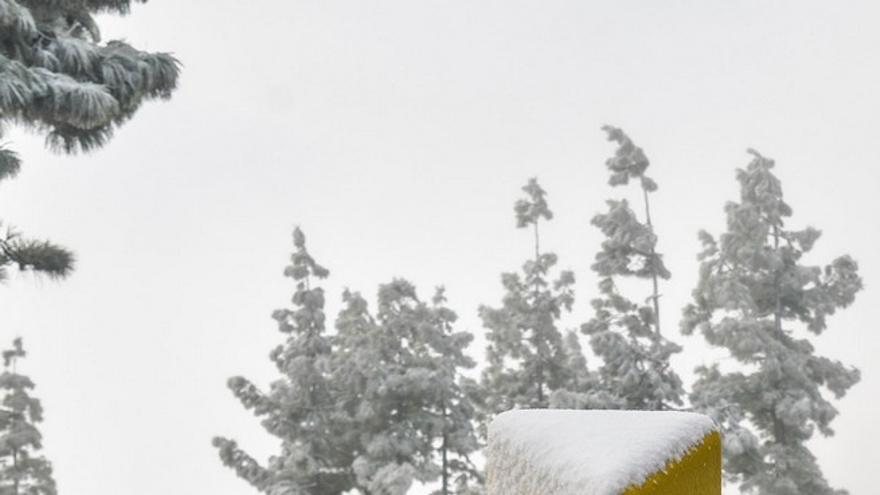 Nieva en la cumbre de Gran Canaria