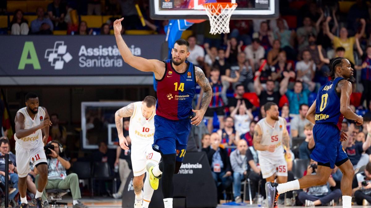 Wily Hernangómez, en un partido de Euroliga ante el Mónaco