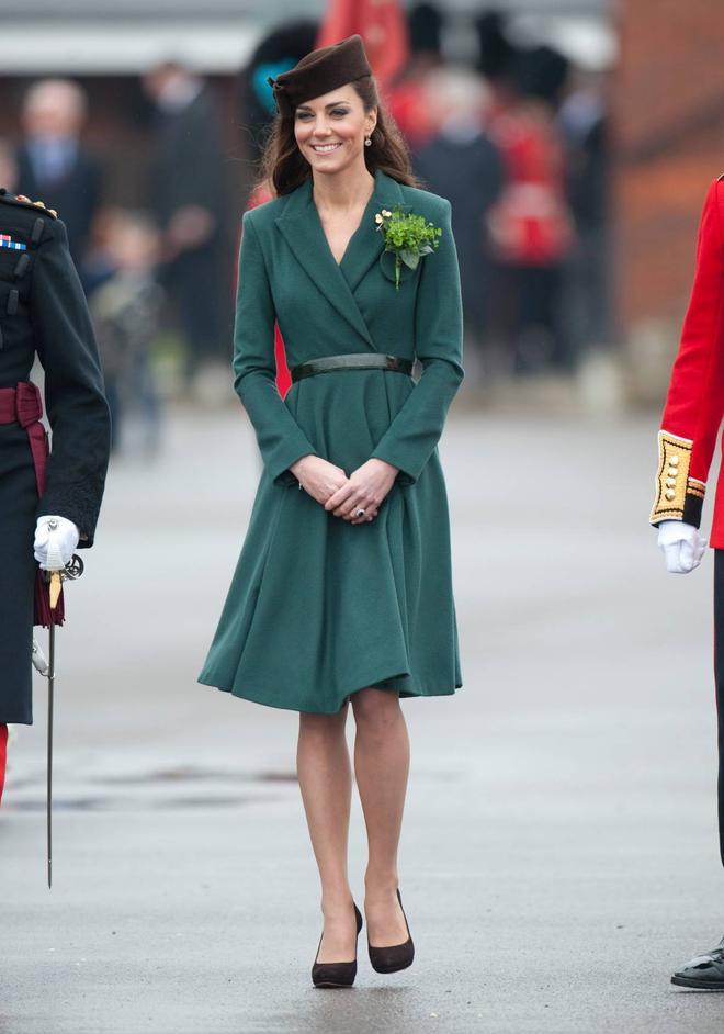 Kate Middleton con vestido verde de Emilia Wickstead en el 2012