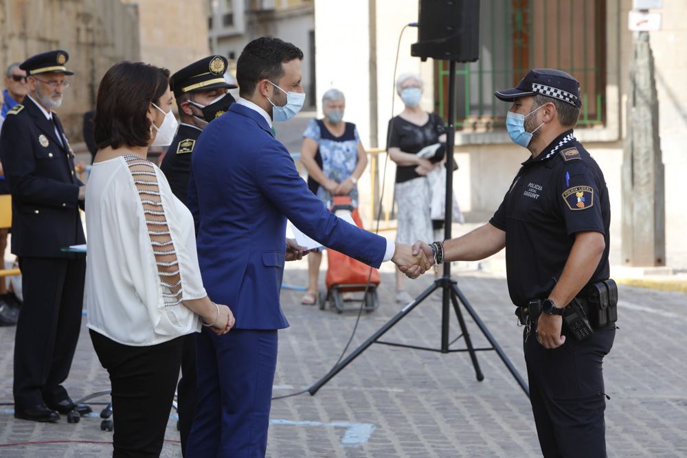 Acto institucional de la Policía Local en Sagunt.