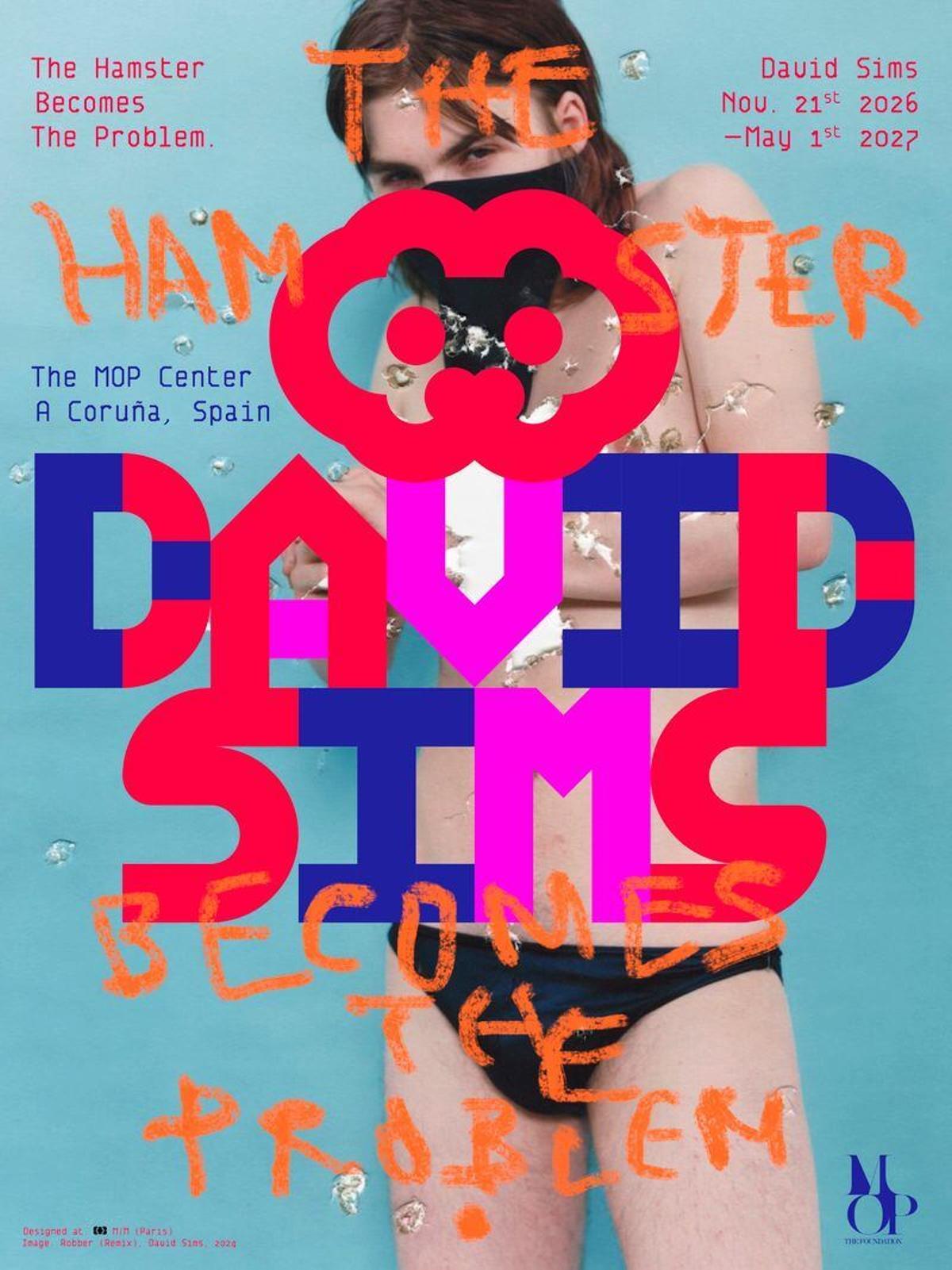Cartel de la exposición 'The Hamster Becomes The Problem', dedicada a la obra del fotógrafo británico David Sims