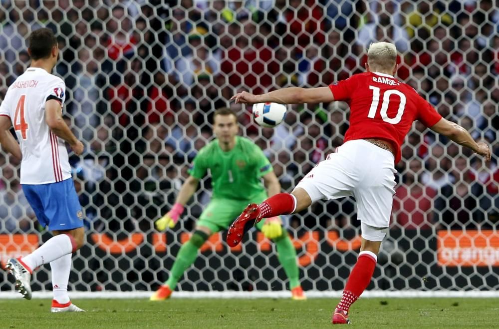 Las mejores imágenes del partido Gales-Rusia.