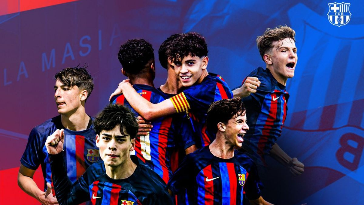 El Cadete A del Barça, campeón de Liga