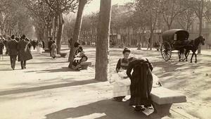 Una imagen del Paseo de Gràcia en 1905. 