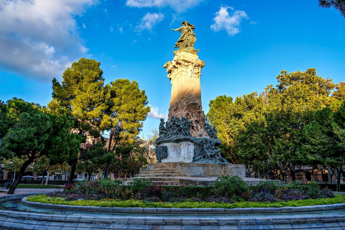 La plaza de los Sitios en Zaragoza