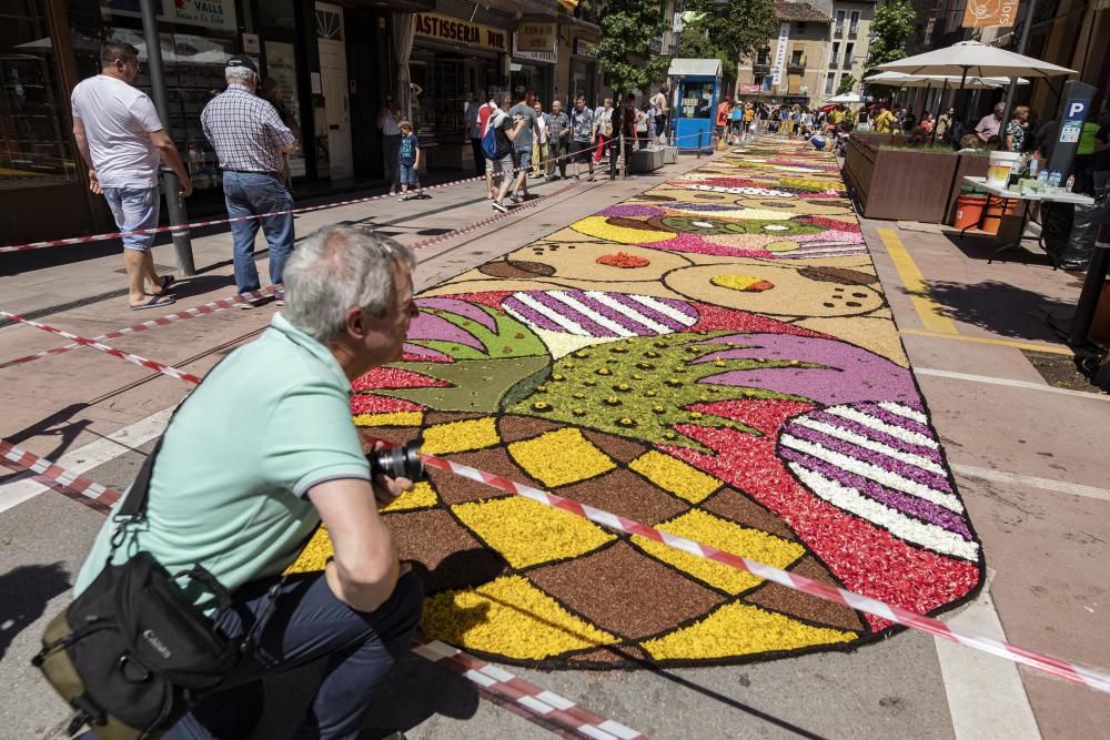 El concurs de catifes de flors naturals omple Arbúcies