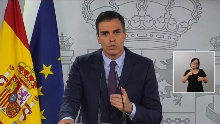 Sánchez a los españoles: "Agradezco su profundo sentido de la solidaridad, de la disciplina y de la resistencia"