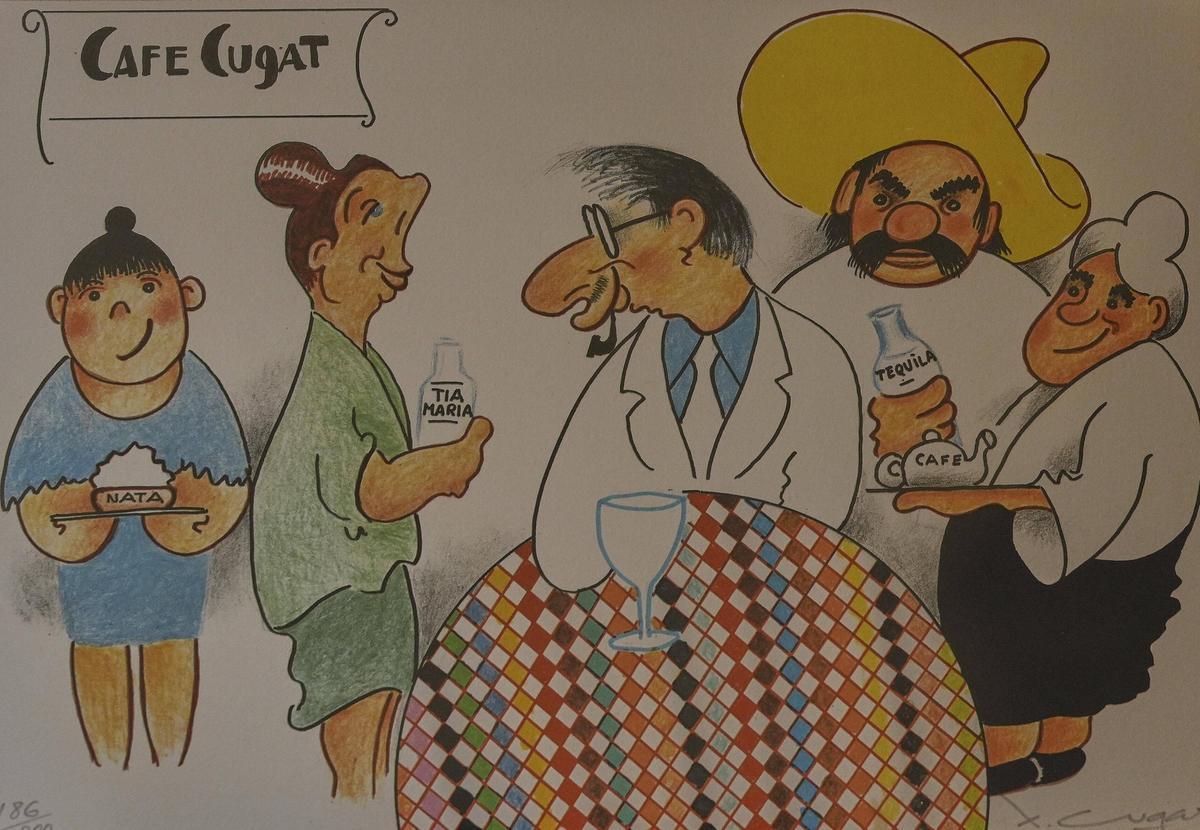 Detall d'una de les il·lustracions de Xavier Cugat.