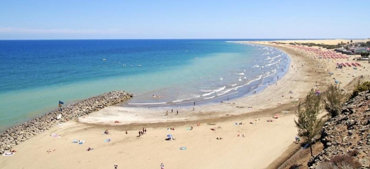 Playa del Inglés, en el sur de Gran Canaria.