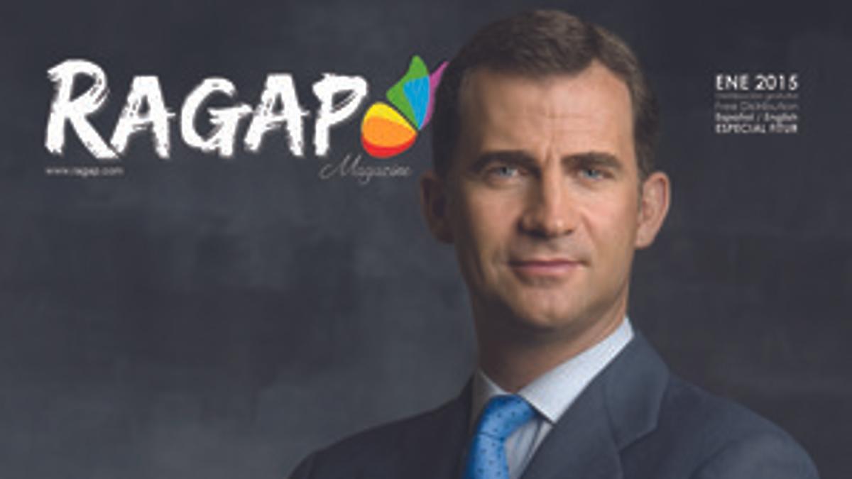 El Rey en la portada de la revista gay RAGAP.