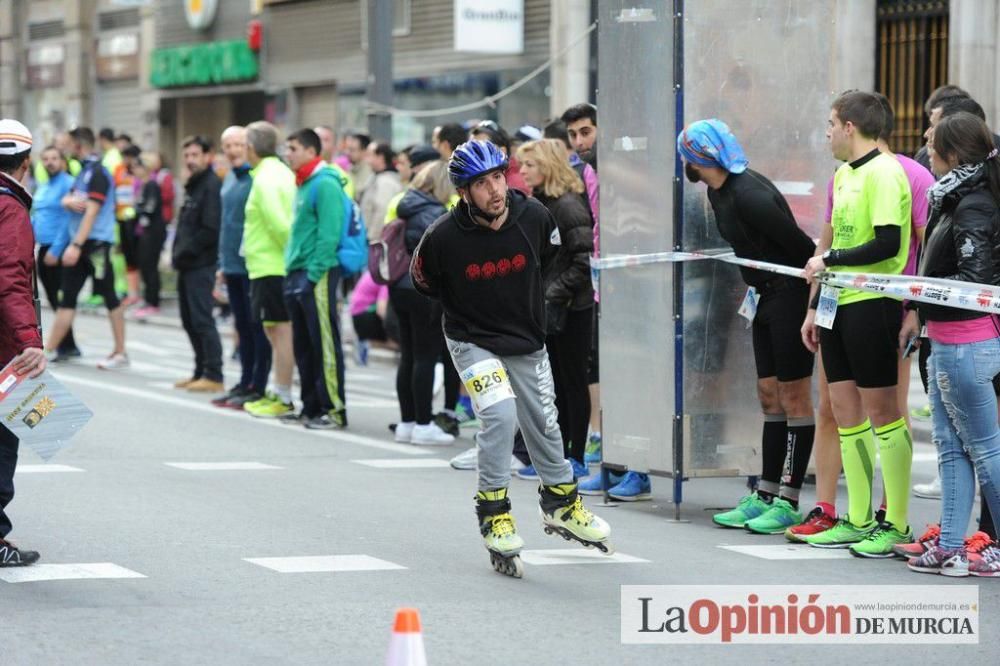 Murcia Maratón. Patinadores en carrera