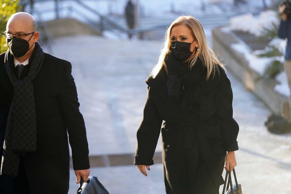 La expresidenta de la Comunidad de Madrid Cristina Cifuentes a su llegada a la Audiencia Provincial.