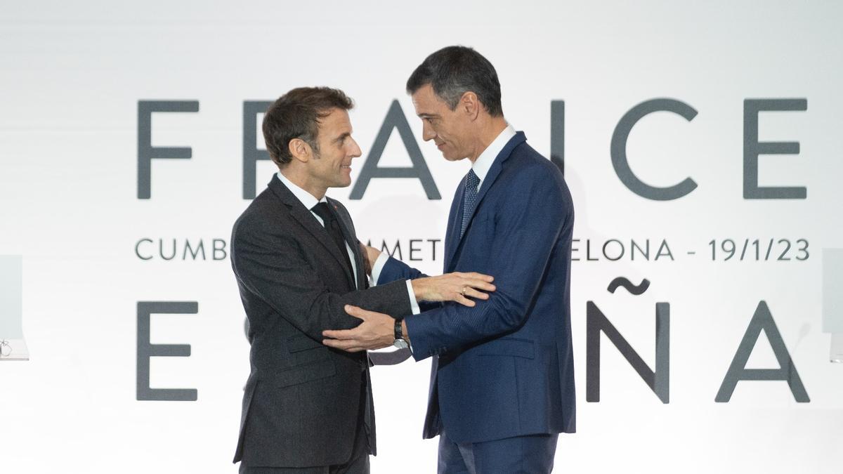 Pedro Sánchez y Emmanuel Macron.