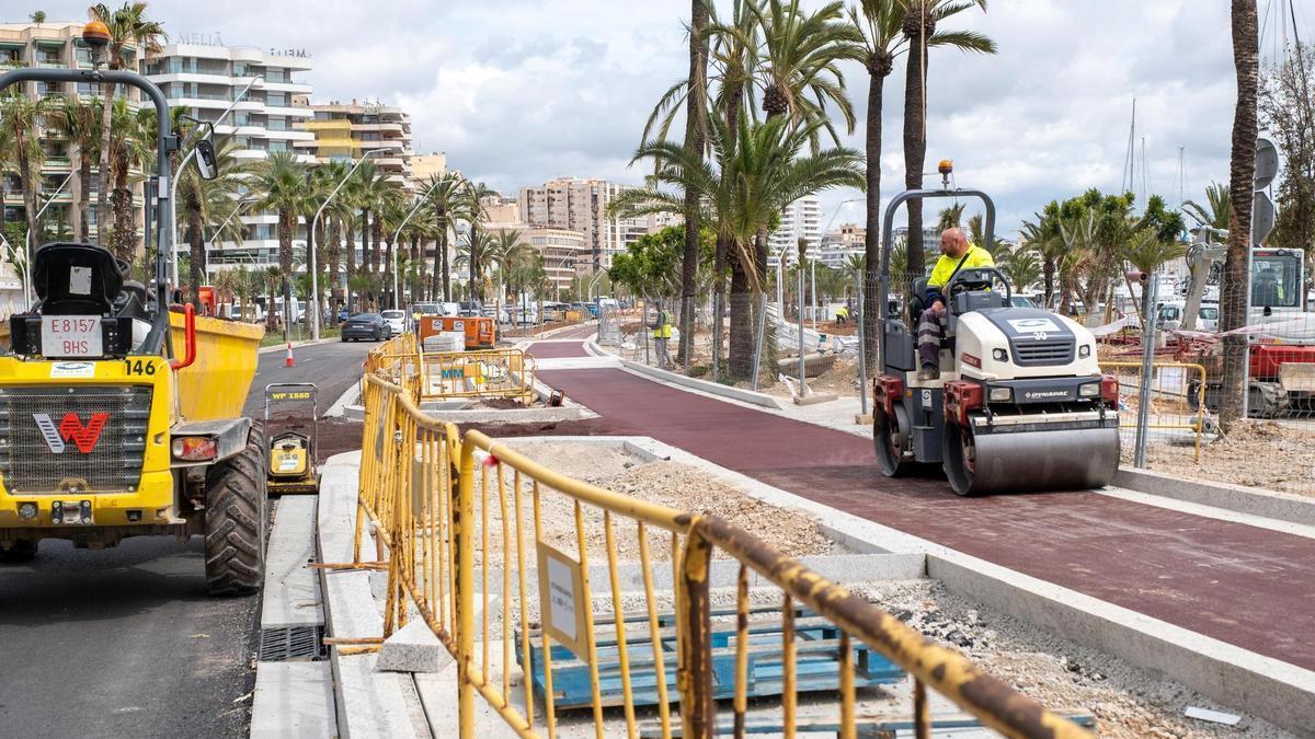 Carril bici completamente nuevo y un paseo más verde: se acerca la inauguración del nuevo Paseo Marítimo de Palma