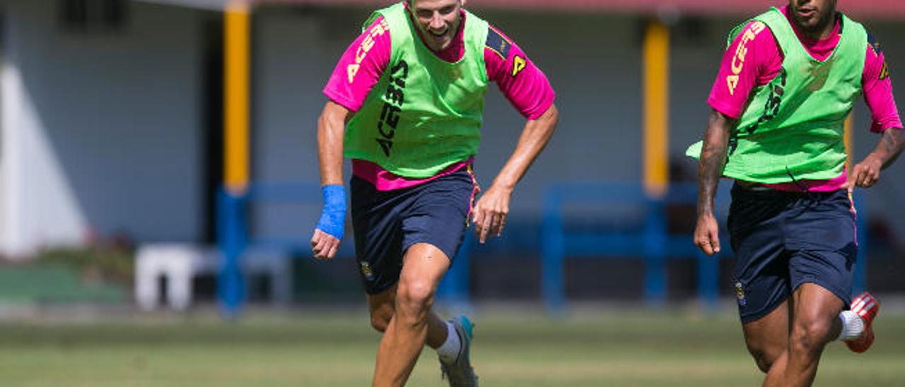 Javi Castellano, el pasado agosto, antes de la lesión, en Barranco Seco.