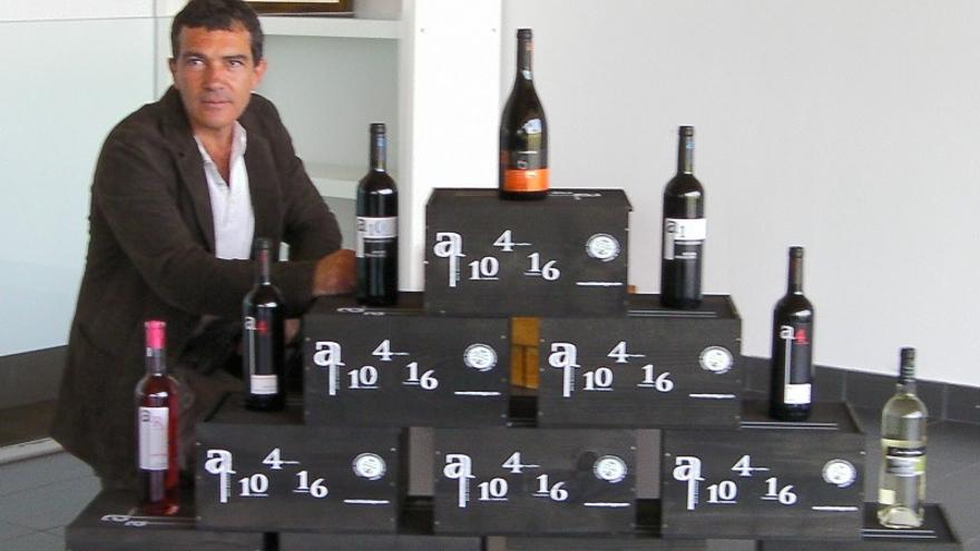 Antonio Banderas durante la presentación de Bodegas Anta-Banderas