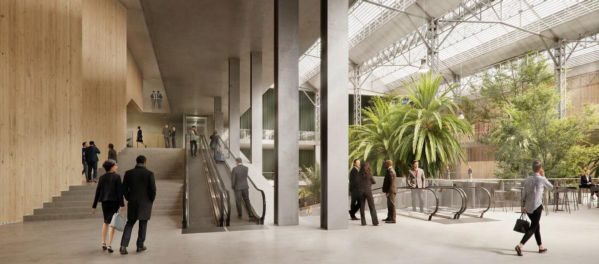 Recreación del interior renovado del palacio de Alfons XIII, en la Fira de Barcelona.