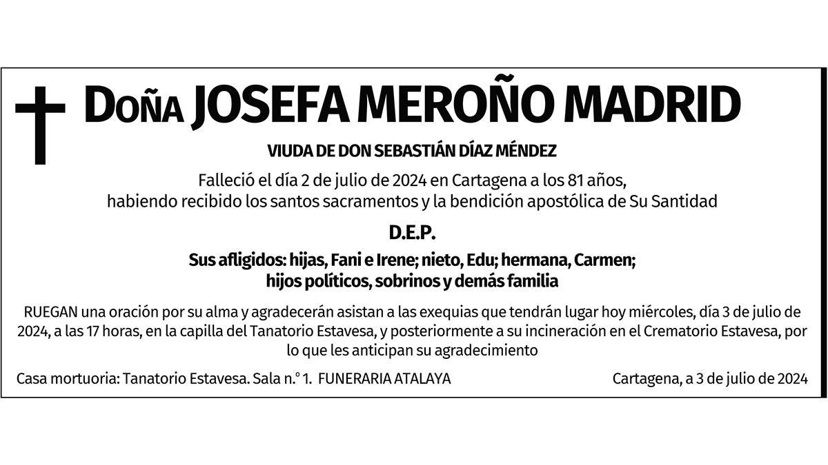 Dª Josefa Meroño Madrid
