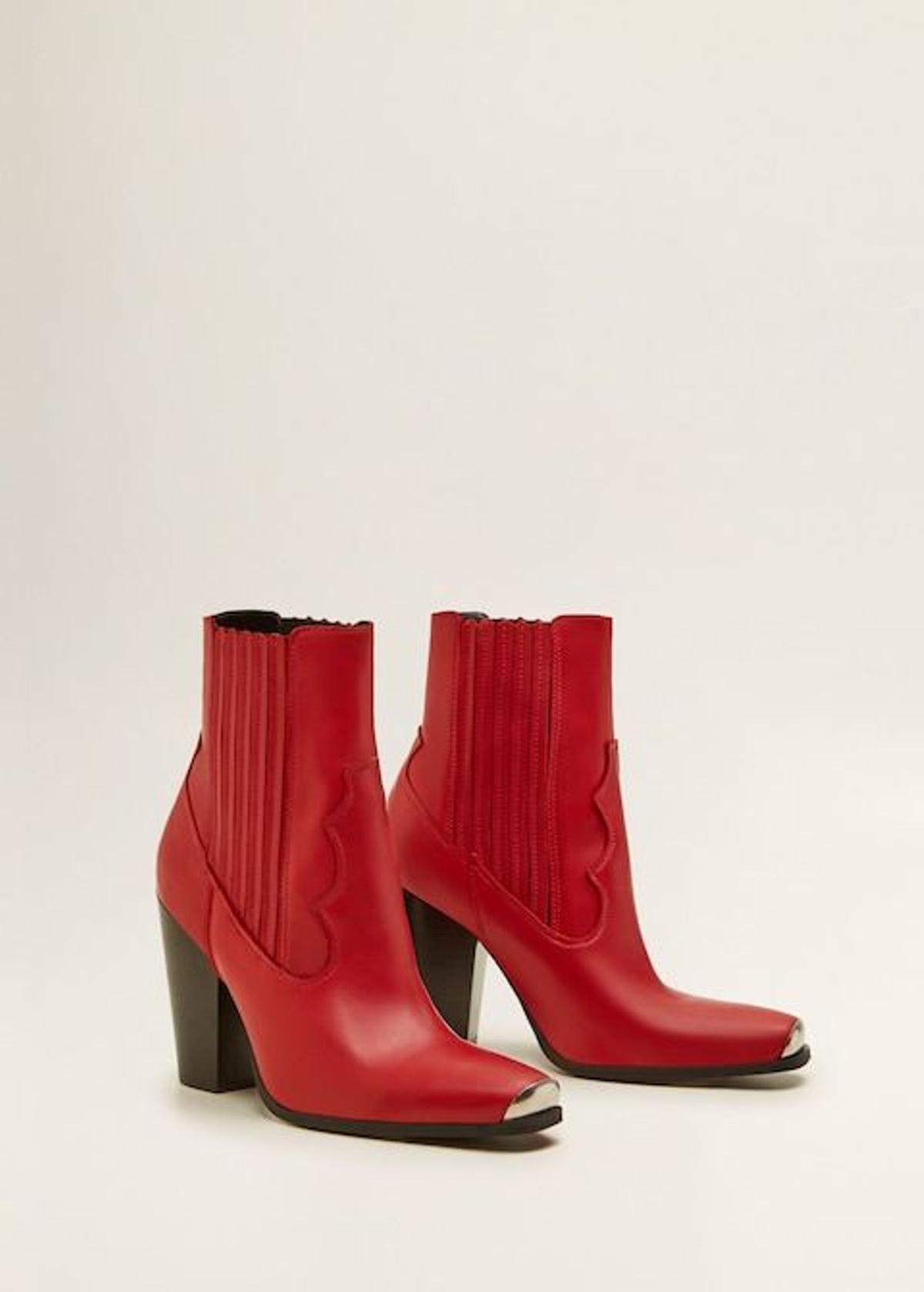 Botas cowboy de Mango en color rojo