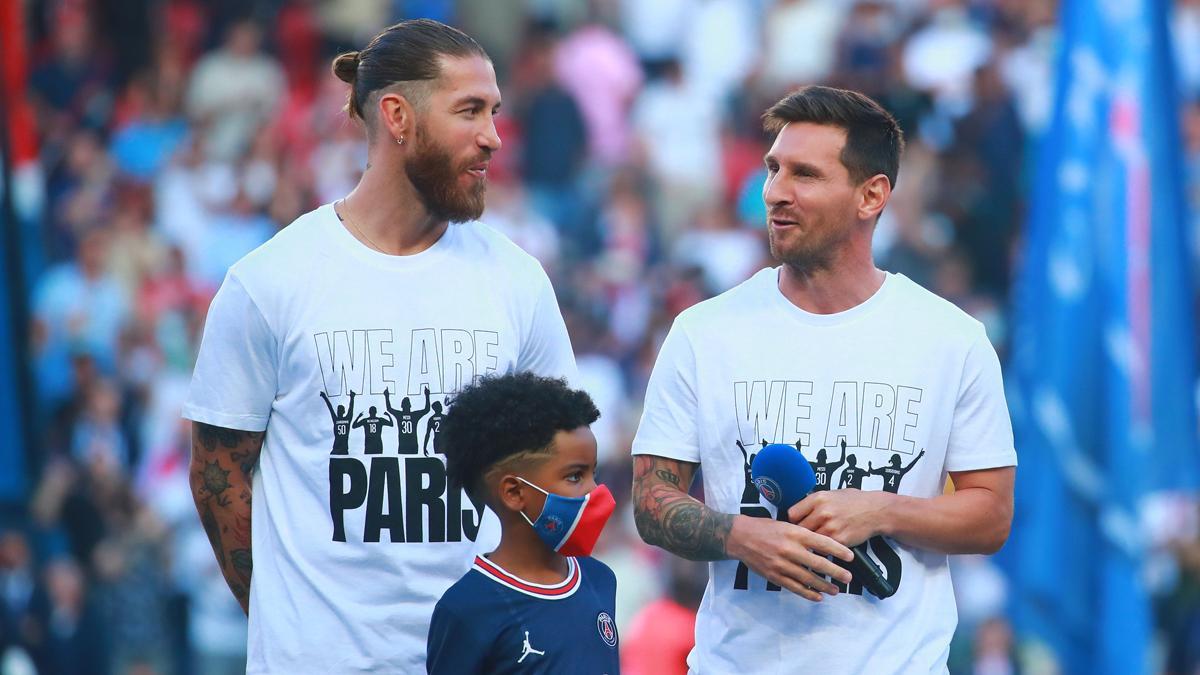 Leo Messi y Sergio Ramos, jugadores del PSG