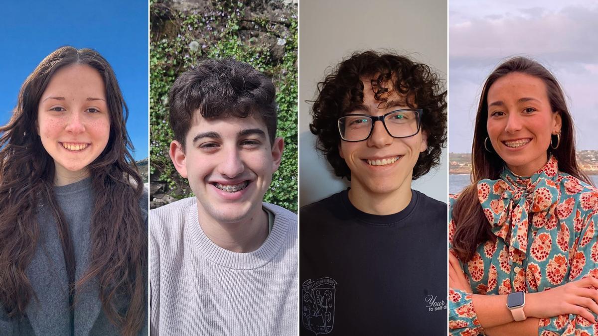 Carla Gonález, Unai García, Pelayo Andrés y Sara González.