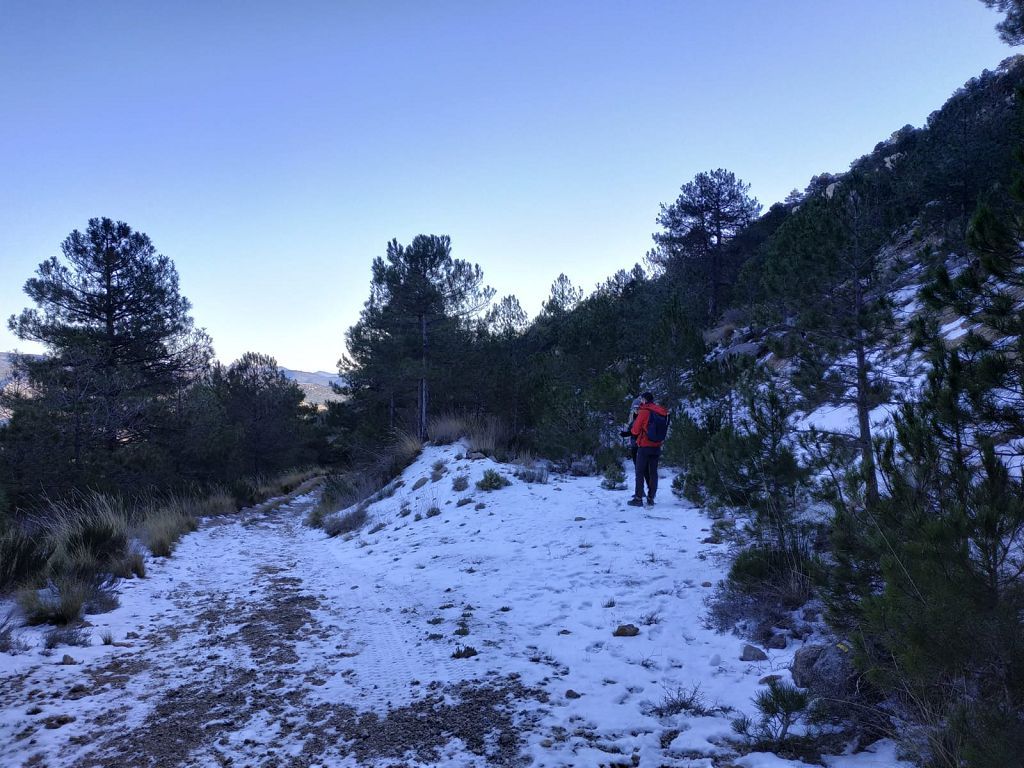 Nieve en la ruta Pico del Obispo y Revolcadores de Moratalla