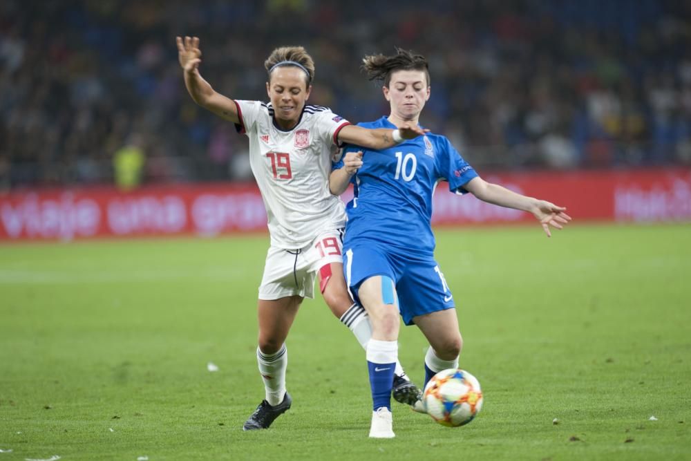 La selección española femenina, en Riazor