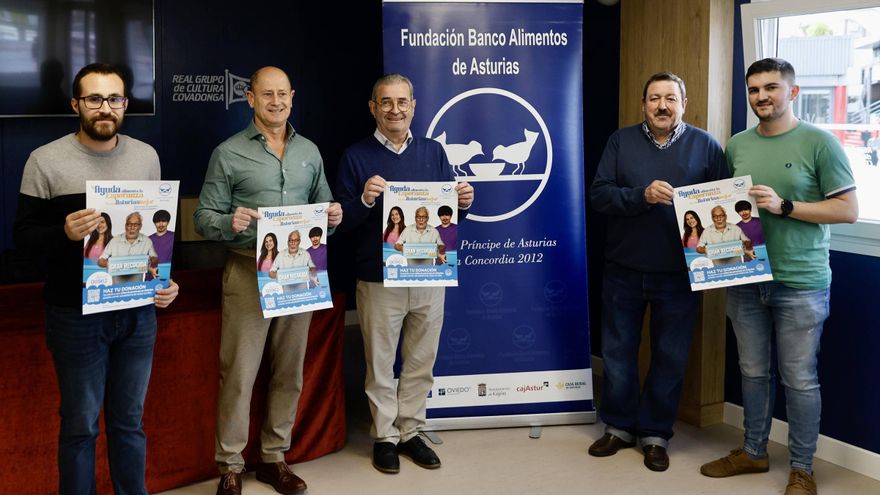 El Grupo Covadonga aspira a superar las ocho toneladas en su campaña solidaria de recogida de alimentos