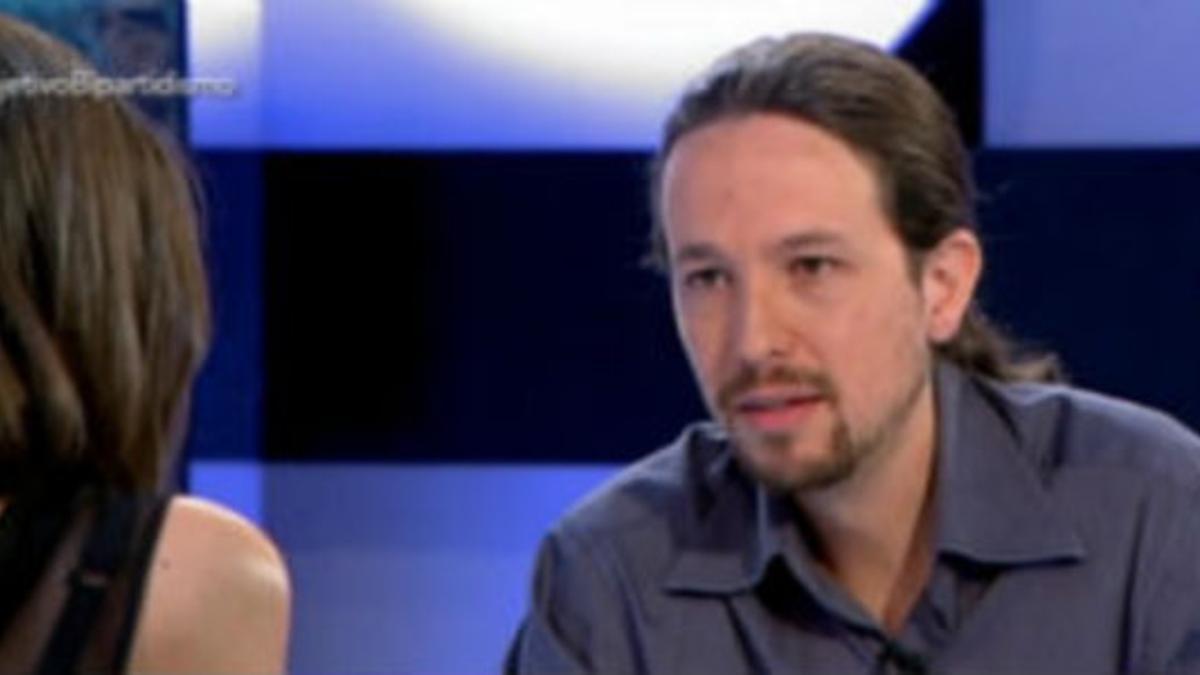 Pablo Iglesias, durante la entrevista con Ana Pastor, este domingo en 'El Objetivo' de La Sexta.