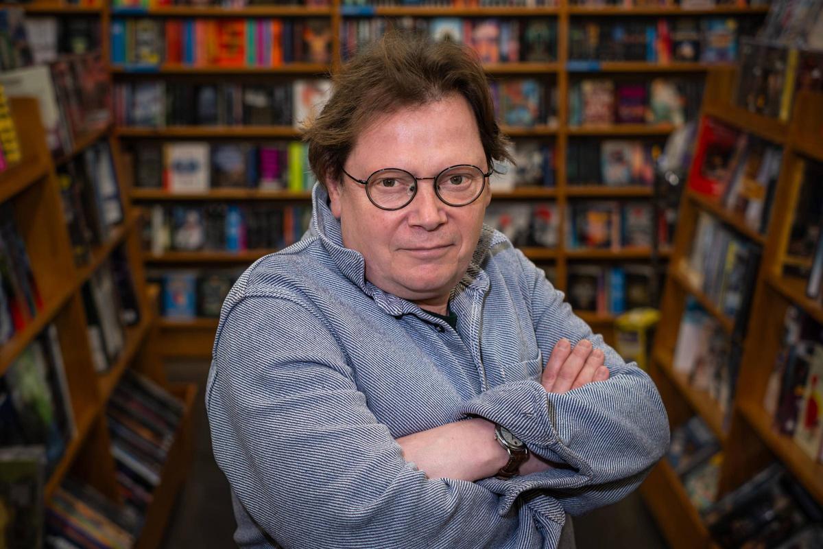 Edward Carey, en la librería Gigamesh de Barcelona