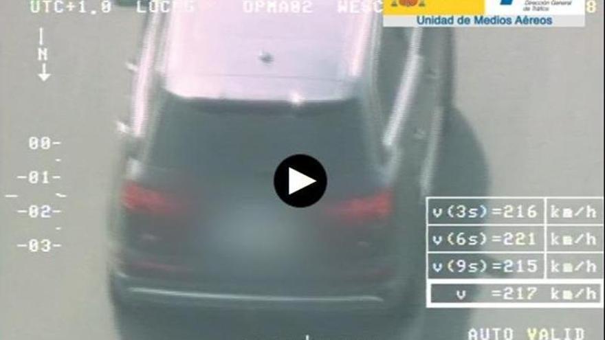 “La Locura” de la DGT: cazan a un conductor a 217 