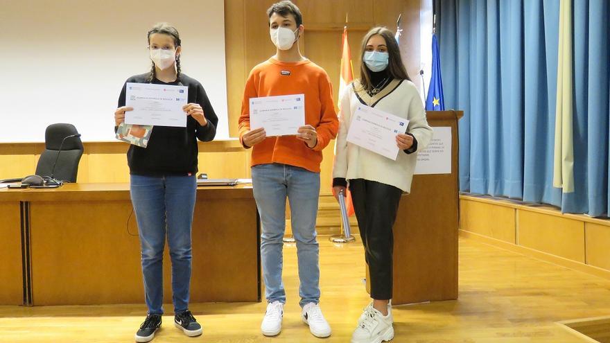 Los tres ganadores de la fase gallega: 1º, 2º y 3º puestos.