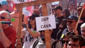 Manifestación contra el ERE de Freixenet