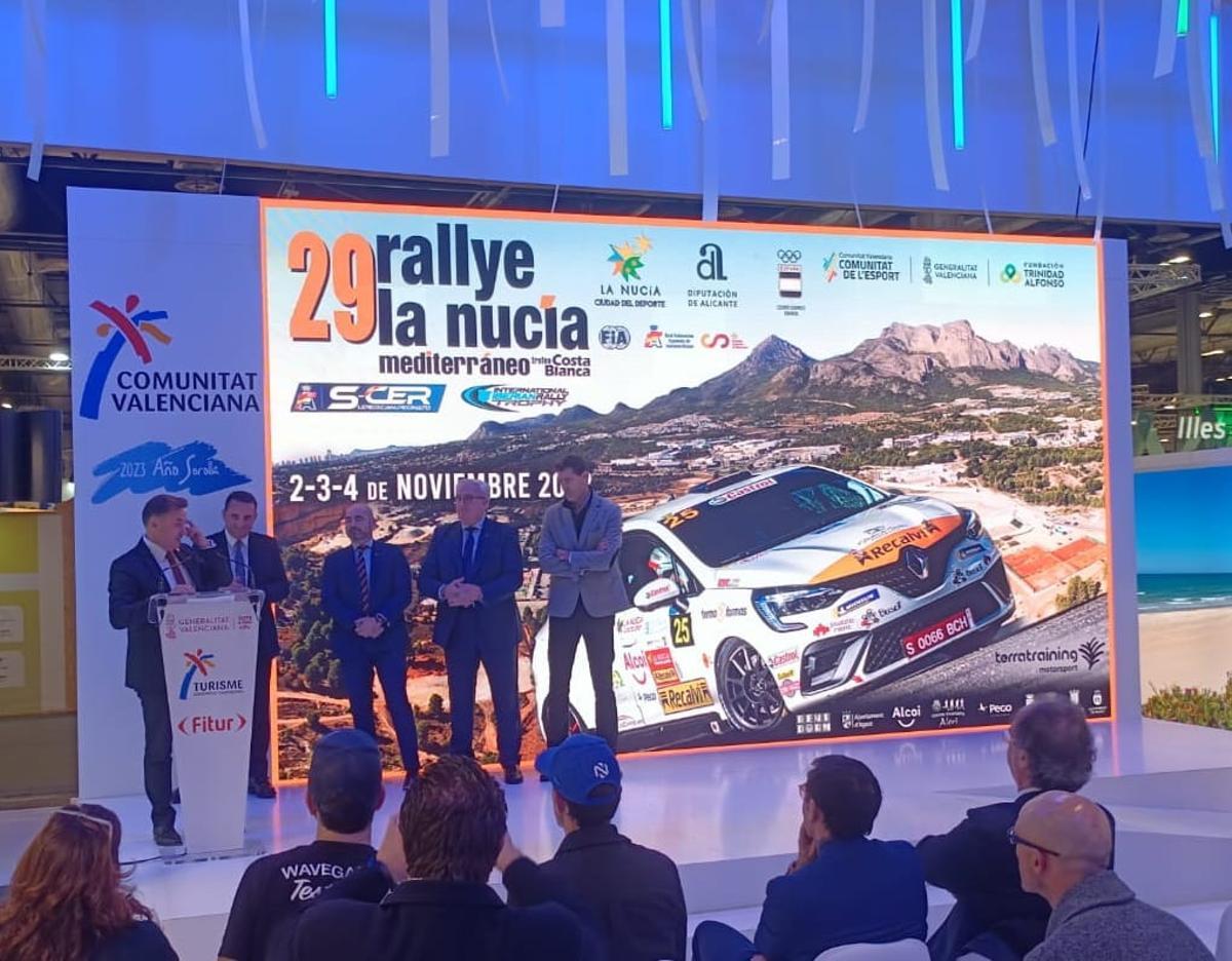 Un momento de la presentación del rallye en FITUR