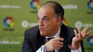 Tebas está seguro del amaño del partido Espanyol-Osasuna de hace dos temporadas