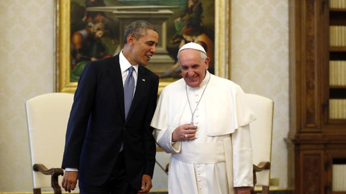 El papa Francisco y Barack Obama, los dos líderes más seguidos en Twitter.