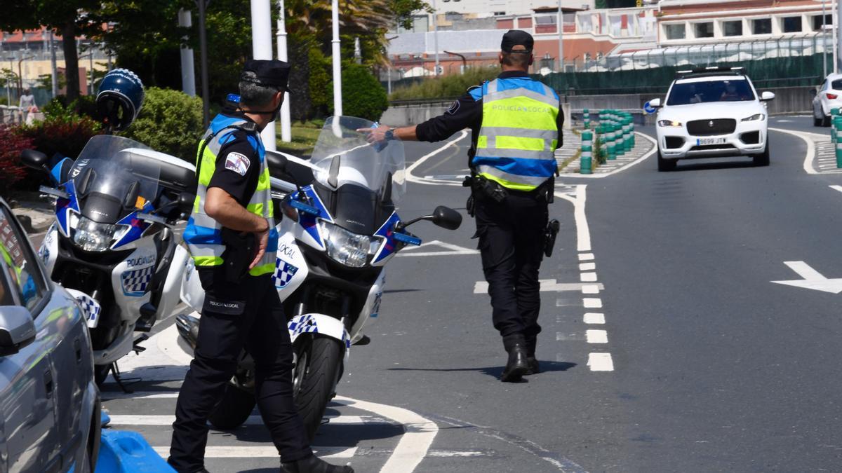 La Policía Local de A Coruña intervino tras el siniestro.