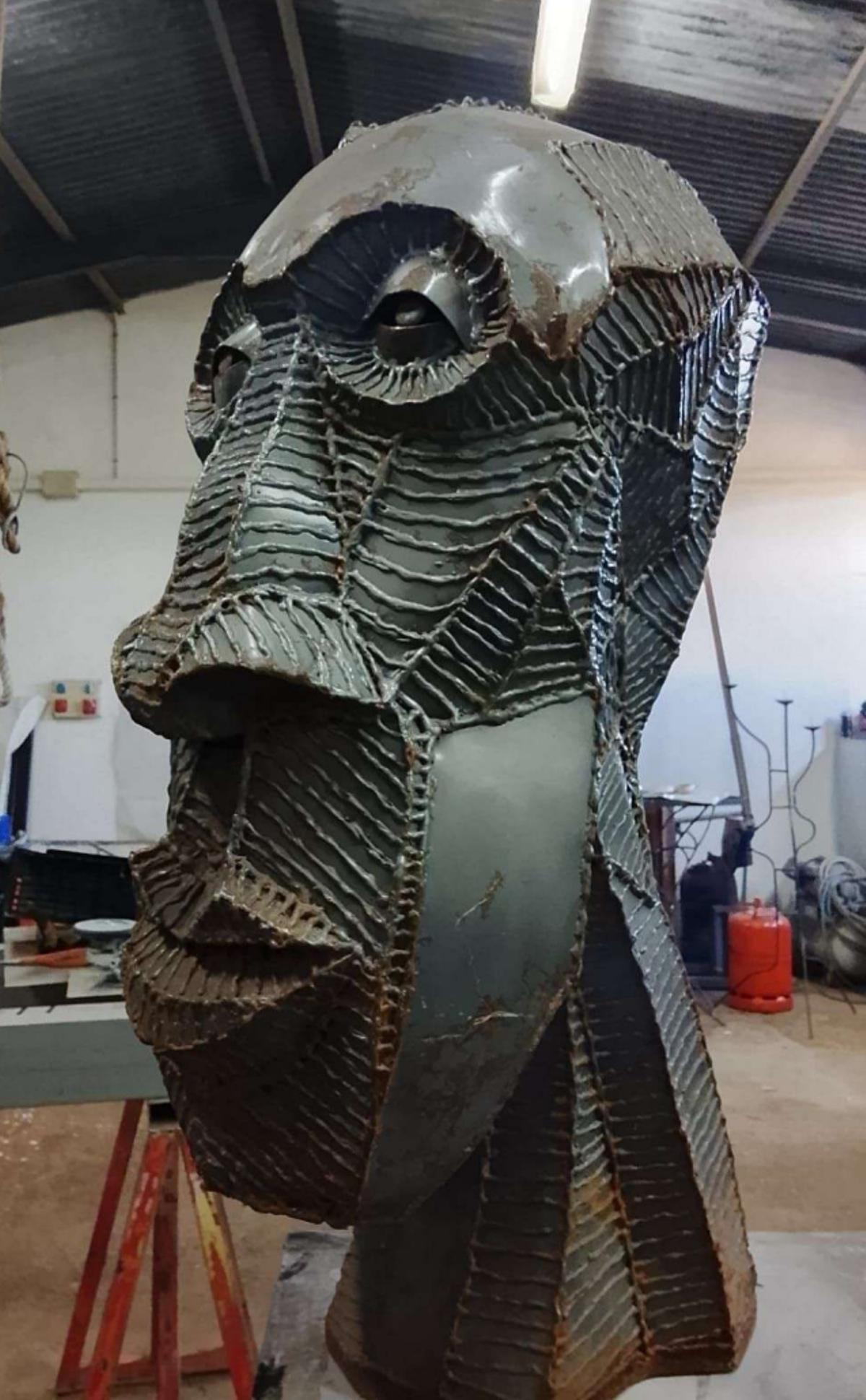 Detalle de una de las obras de 'Cráneo'