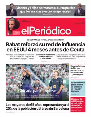 La portada de EL PERIÓDICO del 24 de agosto de 2026