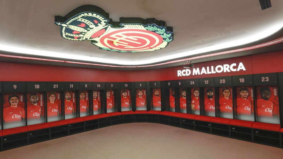 Actual vestuario del RCD Mallorca en Son Moix.