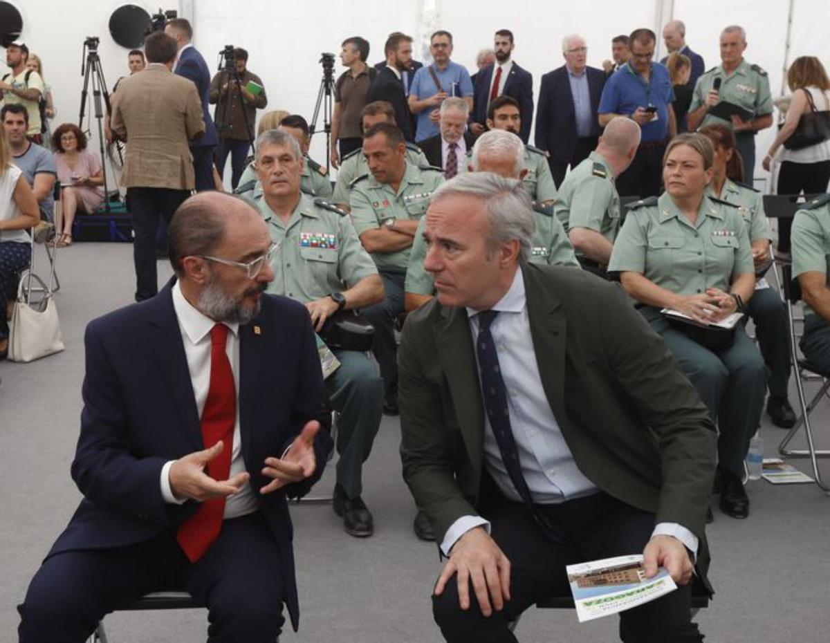 Acto oficial 8 Javier Lambán y Jorge Azcón.  | EL PERIÓDICO