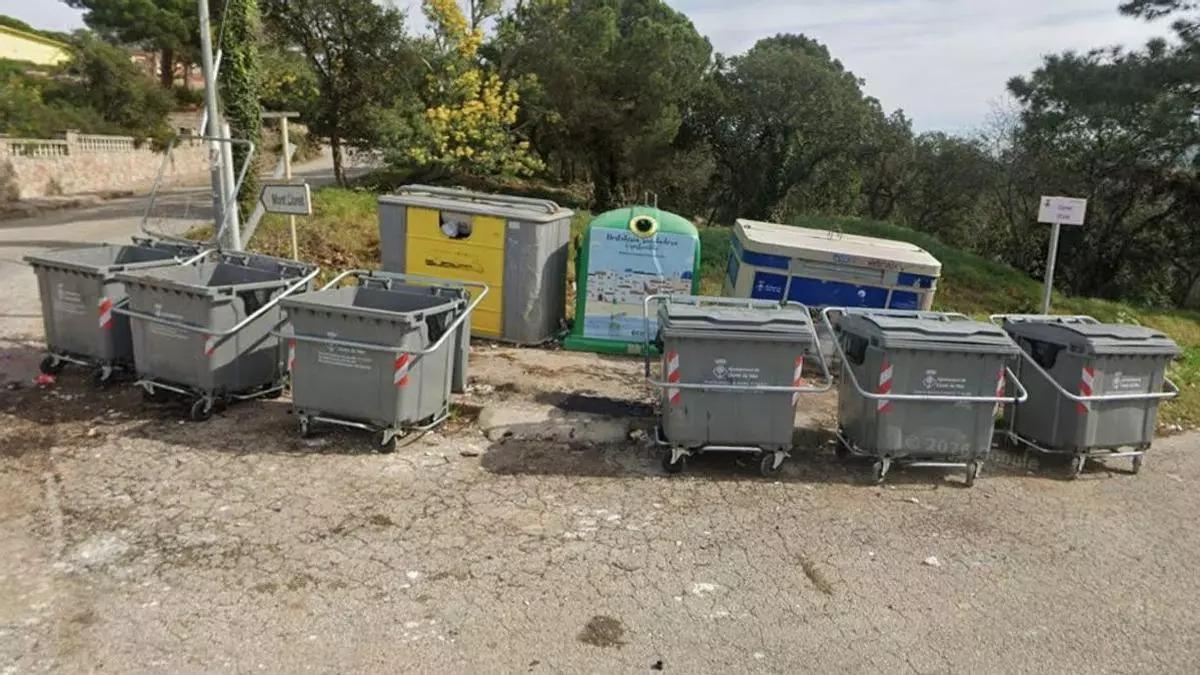 La zona de contenidors on es va trobar el cadàver, a Lloret de Mar