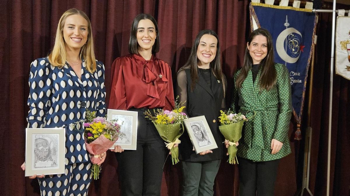 Cristina Madrero, Gloria Chaves, Belén García y Carmen Martín, en la fiesta de FeVaMiC