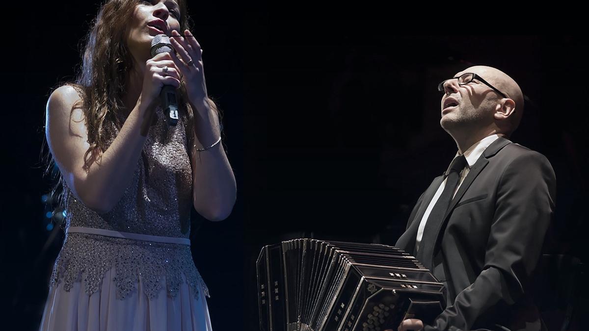 Mariel Martínez y Fabián Carbone.