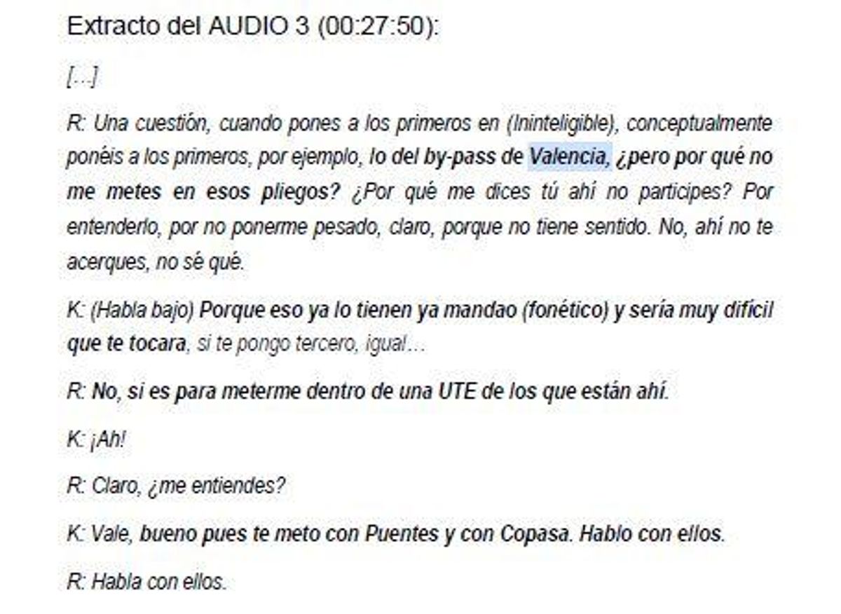 Transcripción del audio 3 entre Koldo García y José Ruz, grabada por el primero a la que ha accedido la UCO de la Guardia Civil.