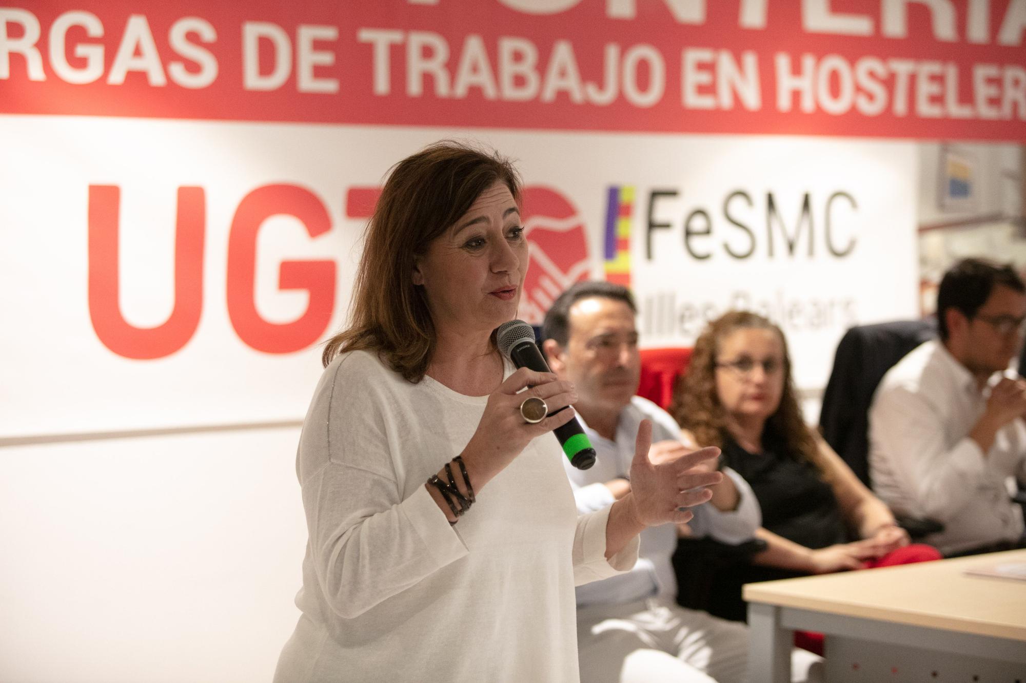 Iago Negueruela y Francina Armengol en el Recinto Ferial de Ibiza