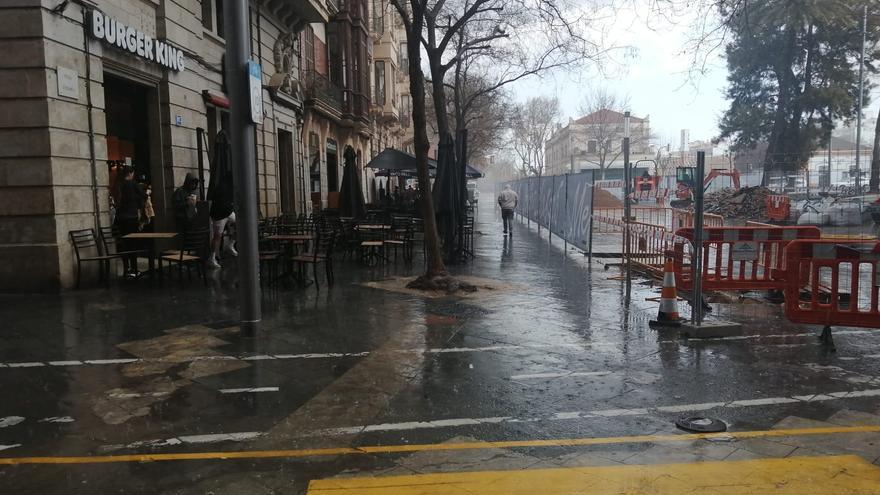 Repentina e intensa tormenta en el sur de Mallorca