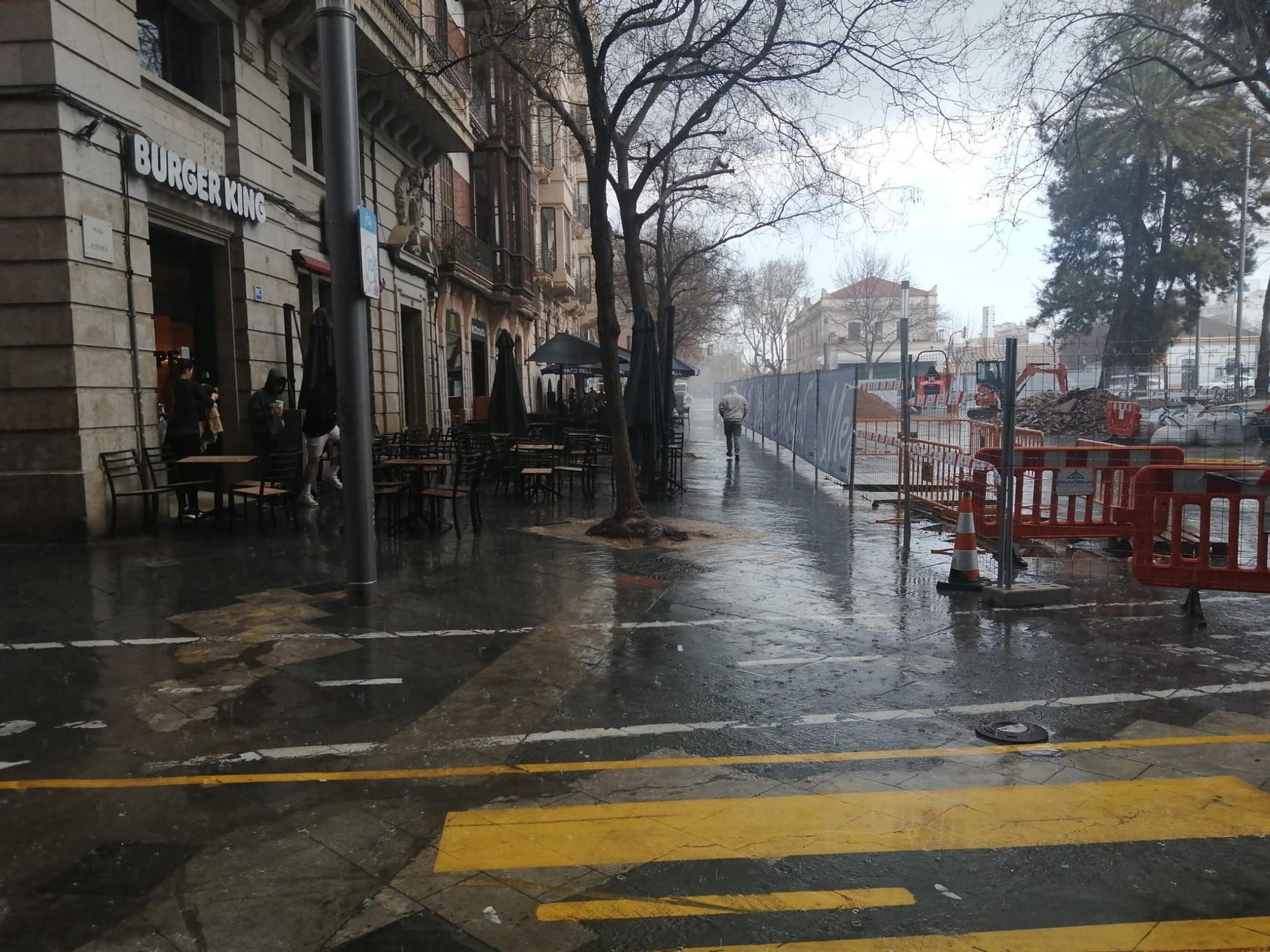 Repentina e intensa tormenta en el sur de Mallorca